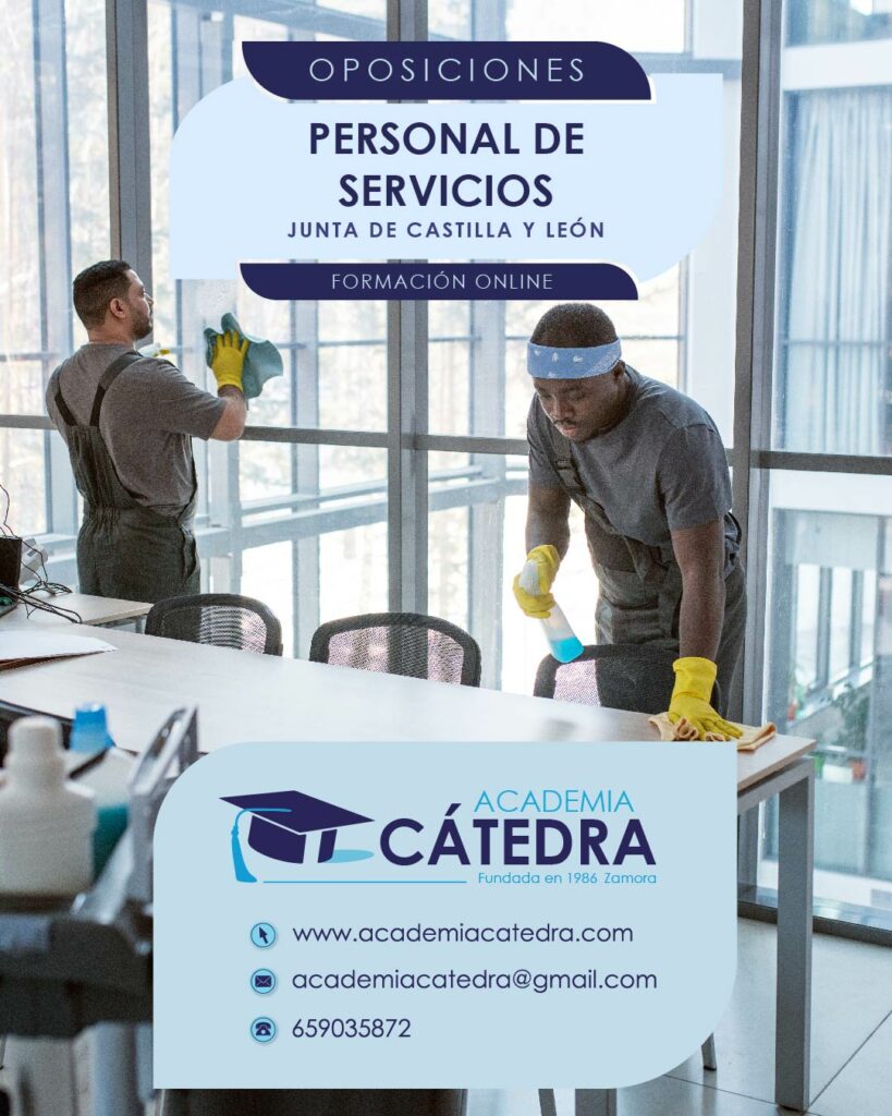 Personal de Servicios, oposiciones, jcyl, junta de castilla y leon, limpieza, lavanderia